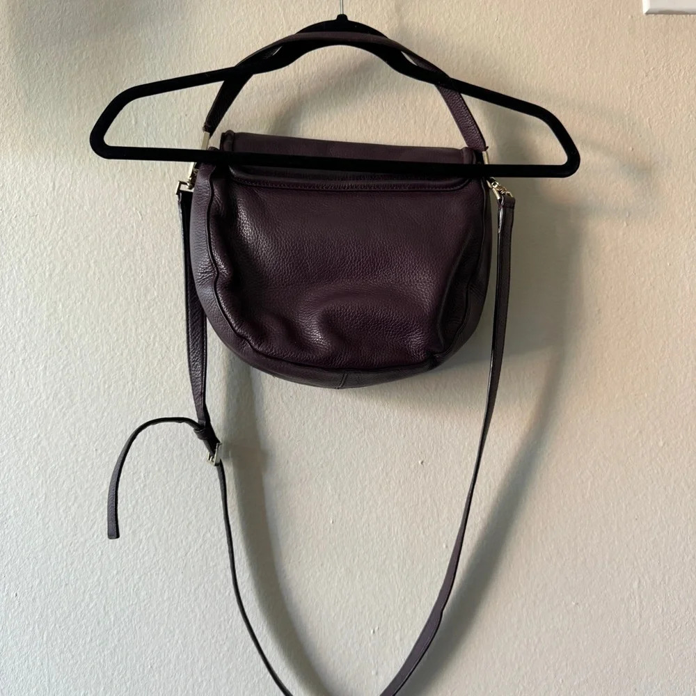 Kate Spade Oliver Street Logo Purse Dark Purple Leather Cross Body Bag - Picture 14 of 14